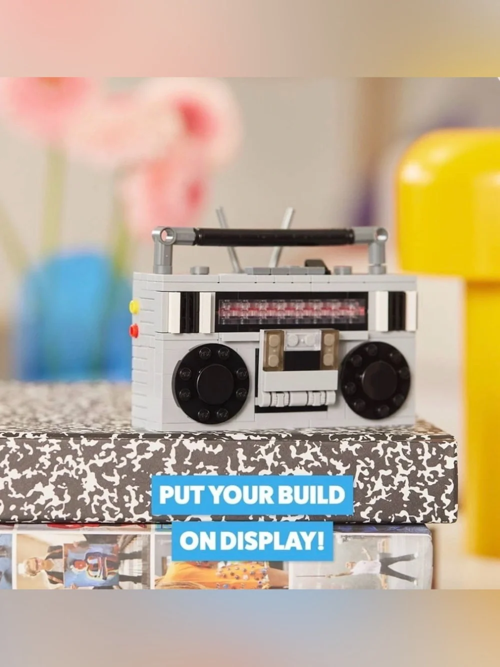 MAX Build More Premium Retro Building Bricks by ZURU - Cassette Radio Boombox